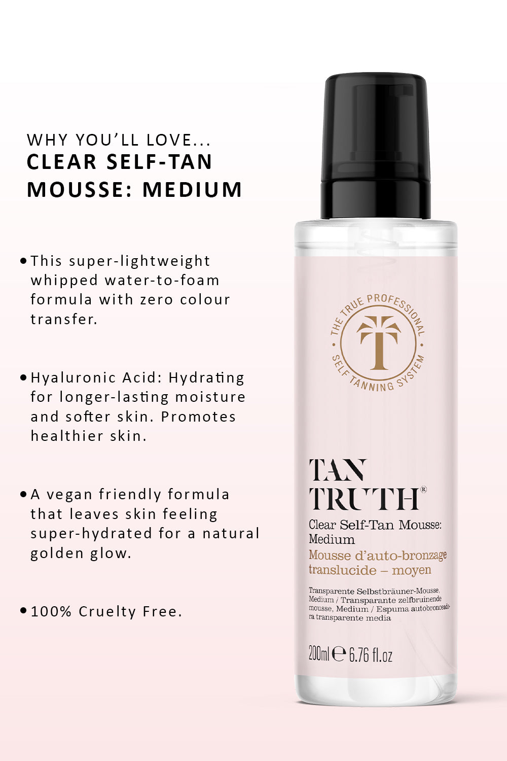 Clear Self-Tan Mousse: Medium - TAN TRUTH